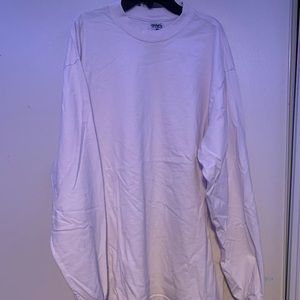 Shaka Mens Heavyweight Long Sleeve T Shirt 2XL White